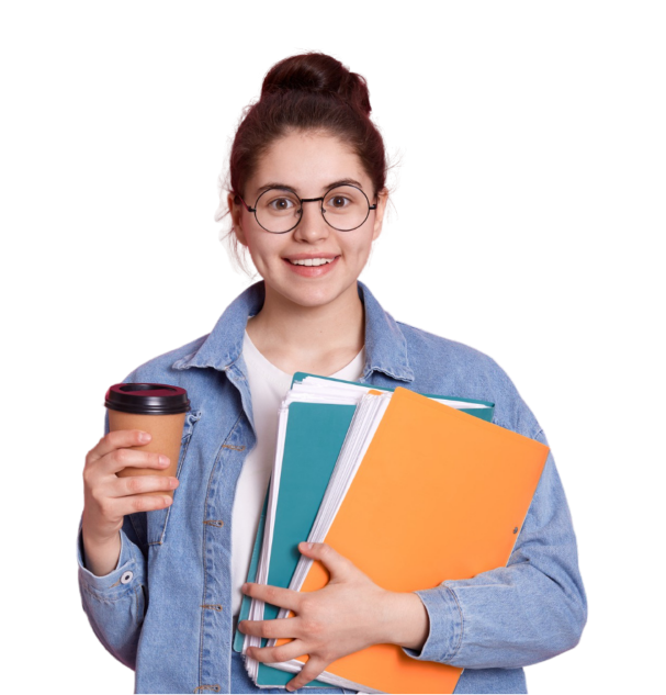 Student ready for online exam and class support